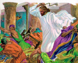 Jesus cleansing the temple