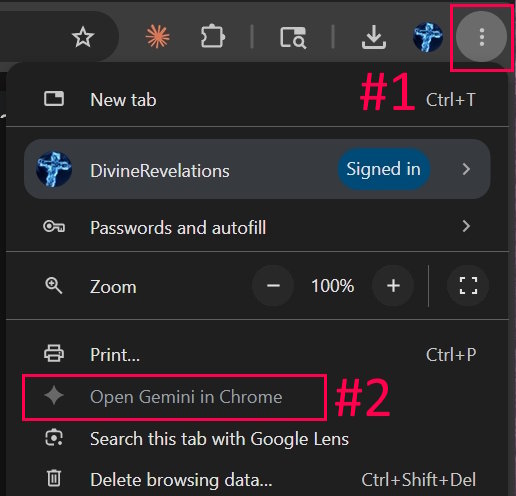 Gemini in Chrome Screenshot