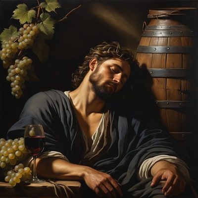 Noah Gets Drunk After the Flood illustration