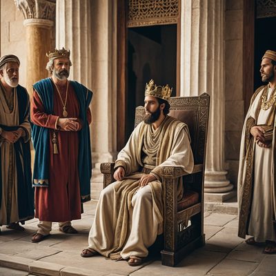 Rehoboam Rejects the Elders' Counsel illustration
