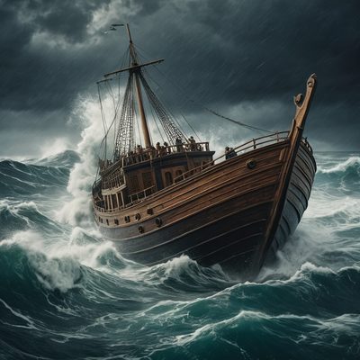 Jonah Runs From Nineveh illustration