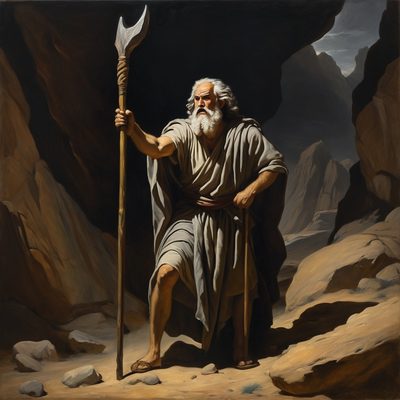 Moses Strikes the Rock illustration