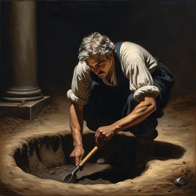 The Man Who Buried His Talent illustration