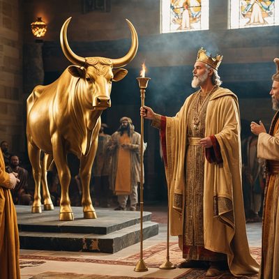 Jeroboam Makes the Golden Calves illustration