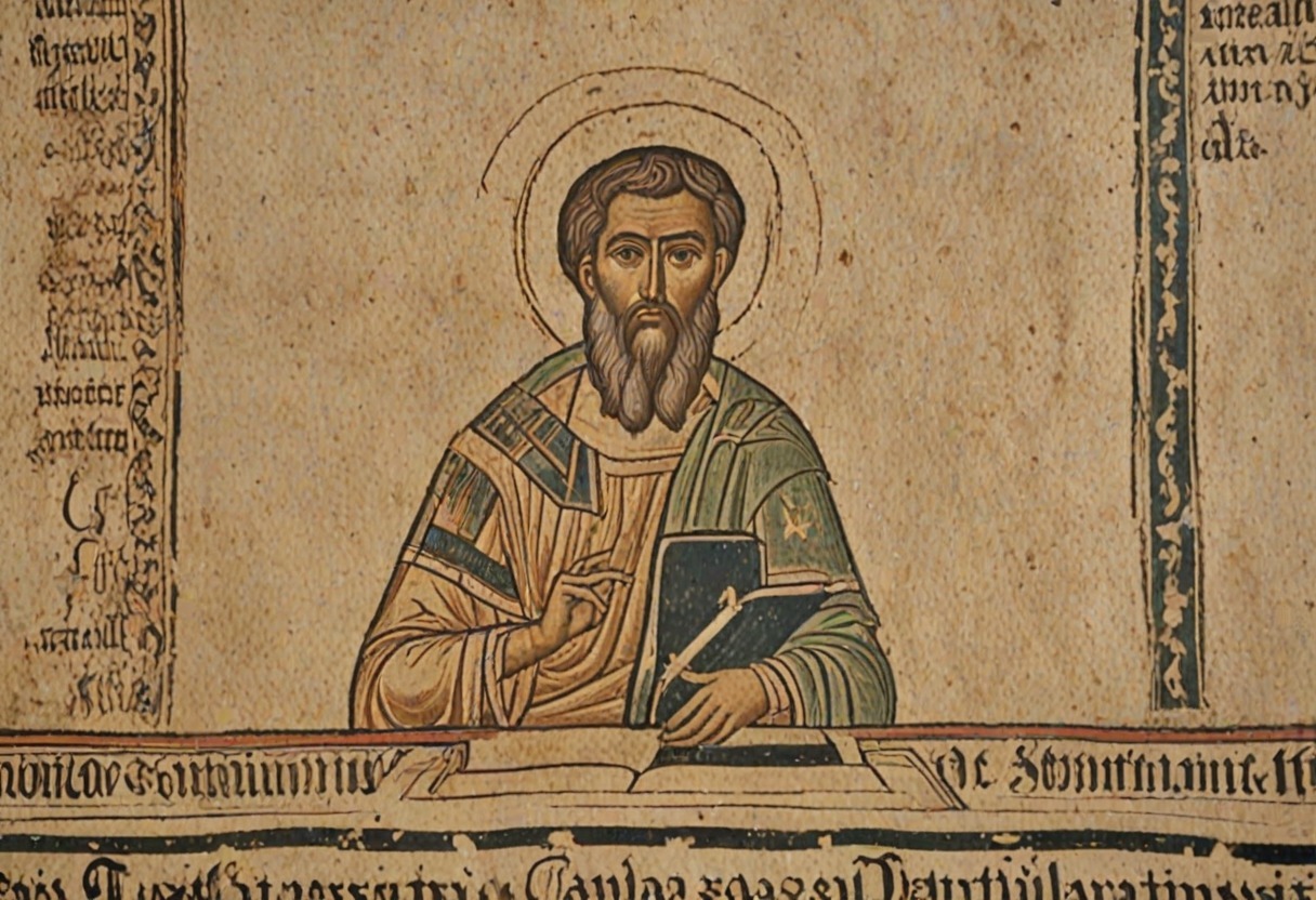 Eusebius of Caesarea compiling Canon Tables