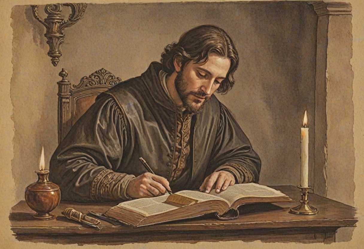 Stephen Langton dividing manuscripts into chapters