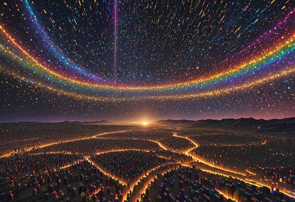 The iconic Bible cross-reference arc rainbow visualization