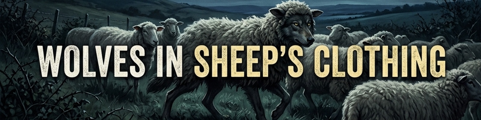 Wolves in Sheep's Clothing banner — click to open navigation menu