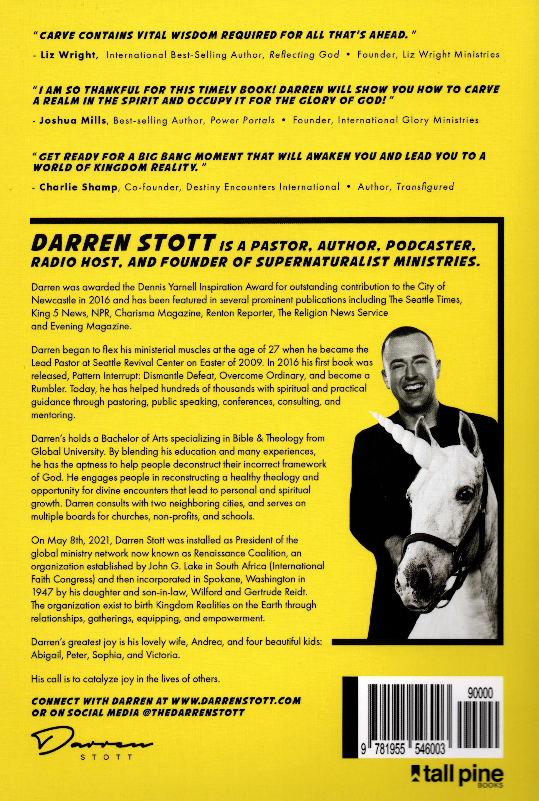 Original Back Cover of CARVE