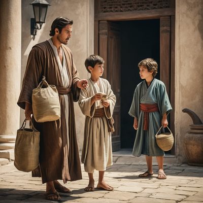 The Prodigal Son Demands His Inheritance Early illustration