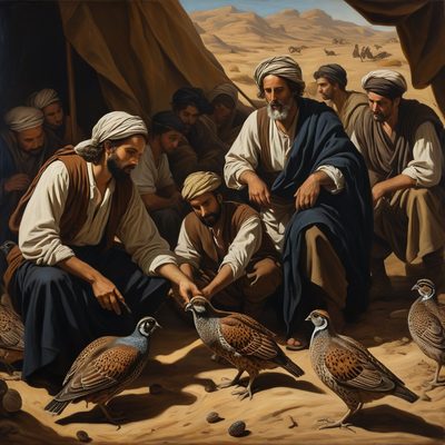 The Israelites Demand Meat in the Desert illustration