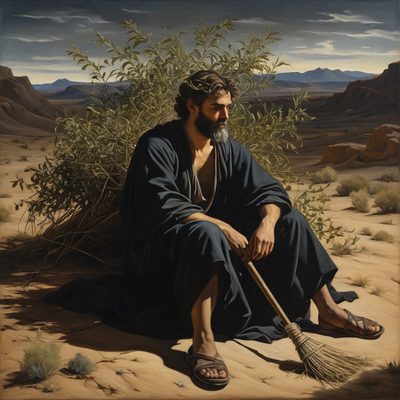 Elijah Runs From Jezebel illustration