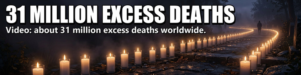 31 Million Excess Deaths: Video: about 31 million excess deaths worldwide.