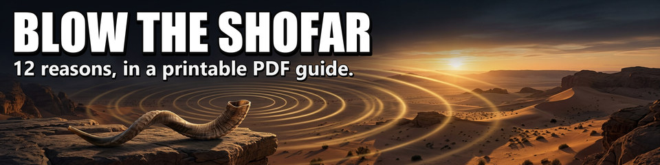 Blow the Shofar: 12 reasons, in a printable PDF guide.