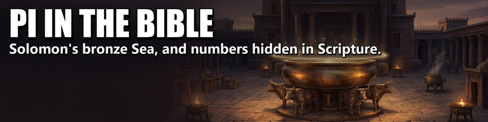 Pi in the Bible: Solomon's bronze Sea, and numbers hidden in Scripture.