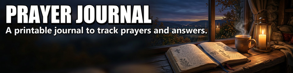 Prayer Journal: A printable journal to track prayers and answers.