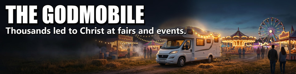 The GodMobile: Thousands led to Christ at fairs and events.